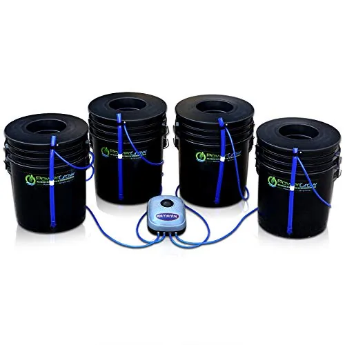 PowerGrow DWC 4-Bucket Hydroponic Kit 5-Gal Deep Water