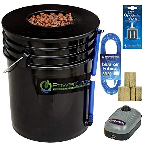 PowerGrow DWC 5-Gallon Hydroponic Bucket Kit 6-Inch Lid