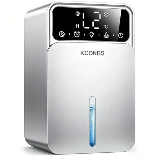 KCONBS 60oz Dehumidifier Quiet 500 Sq Ft Auto Shutoff