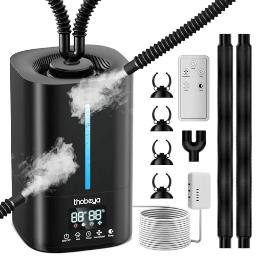 THOBEYA Dual-Hose Reptile Fogger with Timer and Remote