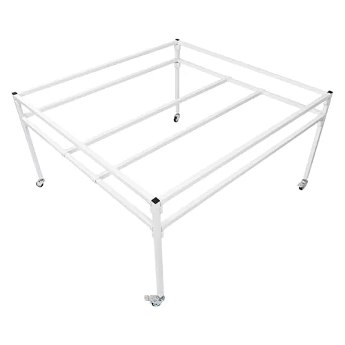 KUAFU Rolling Flood Table Stand 4.16x4.33ft Swivel Wheels