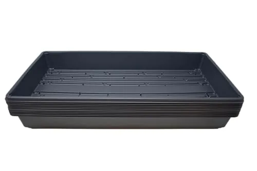 Living Whole Foods 20x10 Drain-Hole Grow Trays 10-Pack