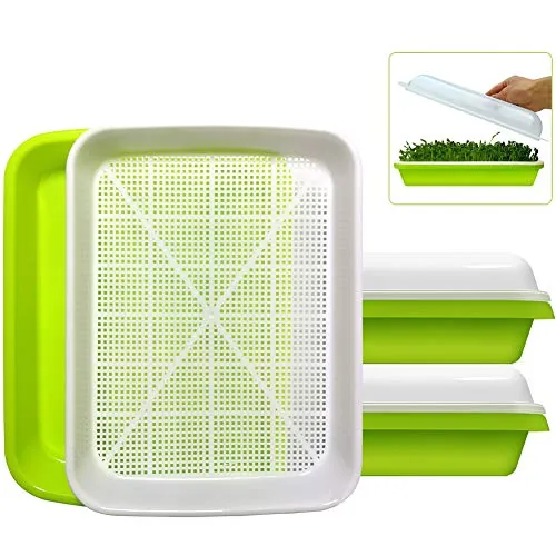 SUNPRO 2-Pack Sprouting Tray with Humidity Lid BPA-Free