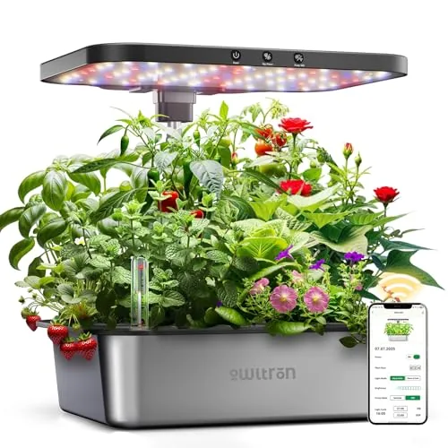 owltron 15-Pod Smart Hydroponic Garden 36W LED APP
