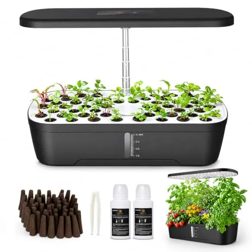 PARAQUIP 52-Pod Smart Hydroponic Garden with Auto Timer