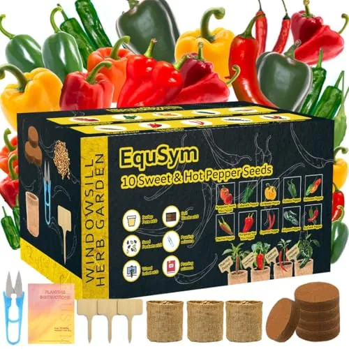 EquSym 10-Variety Pepper Seed Starter Kit