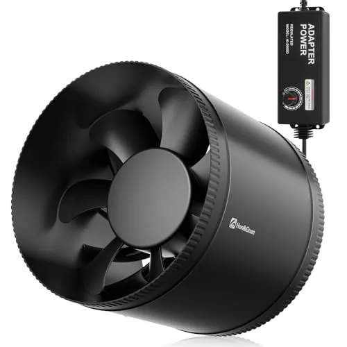 Hon&Guan 8-Inch Inline Booster Fan with Speed Controller