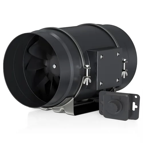 Toolazy 8-Inch Inline Duct Fan EC Motor 831 CFM