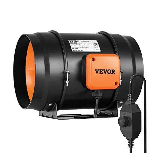 VEVOR 8-Inch Inline Duct Fan 750 CFM Variable Speed