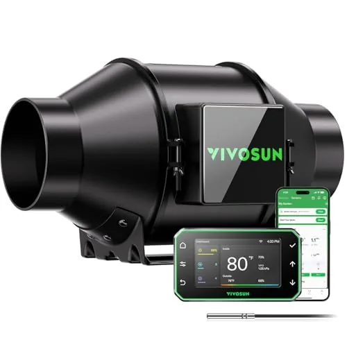 VIVOSUN G4 4-Inch Inline Fan with E42A+ Smart Controller