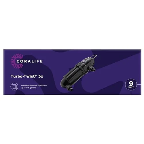 Coralife Turbo-Twist 3X UV Sterilizer Up to 125 Gallons
