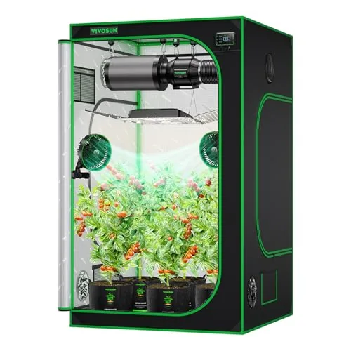 VIVOSUN S448 4x4 Grow Tent 48x48x80 Mylar Lined