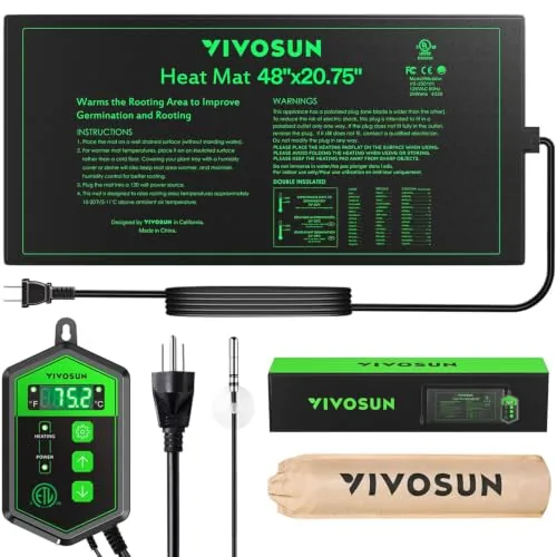 VIVOSUN 48x20.75in Seedling Heat Mat with Digital Thermostat