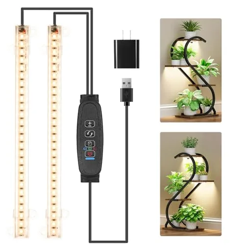RWNTAO 8.6in Mini LED Grow Light Strip 2-Head