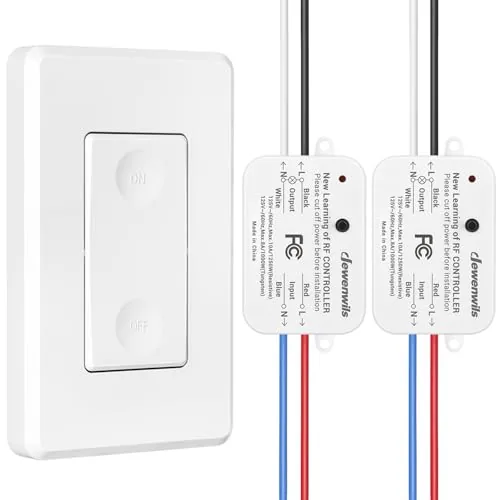 DEWENWILS Wireless Light Switch Kit 10A No Rewiring