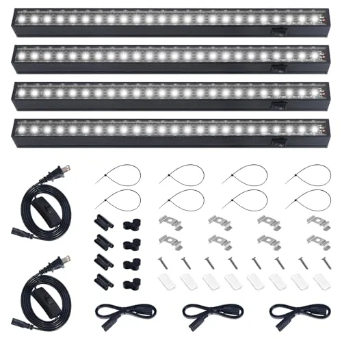 Barrina T5 1ft Full Spectrum LED Grow Light Strips 4-Pack
