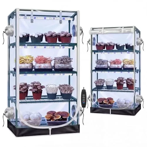 ZOYOYES Mushroom Grow Tent with LED Lights and Timer