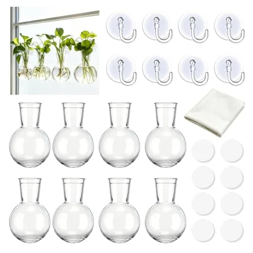 HJUHBDJ 8 Pack Window Propagation Stations, Shatterproof Pla