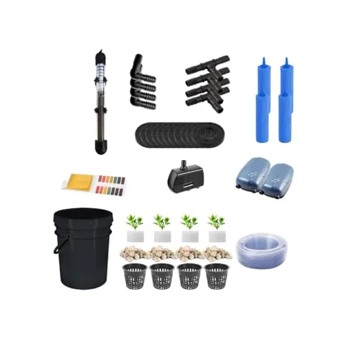 RDWC 5-Bucket 5-Gallon Hydroponic Kit with Nutrients