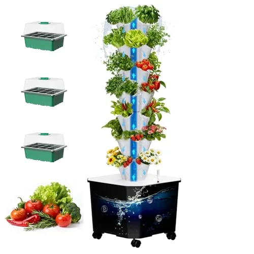 MQHUAYU 35-Pod 7-Layer Vertical Hydroponic Tower Garden