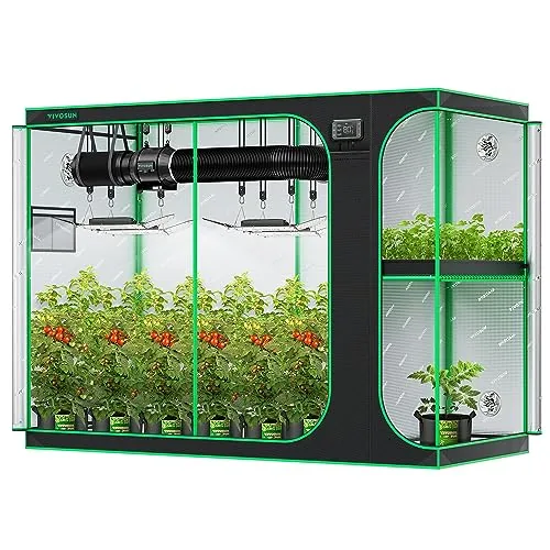 VIVOSUN 4x9 2-in-1 Mylar Grow Tent with Clone Chamber
