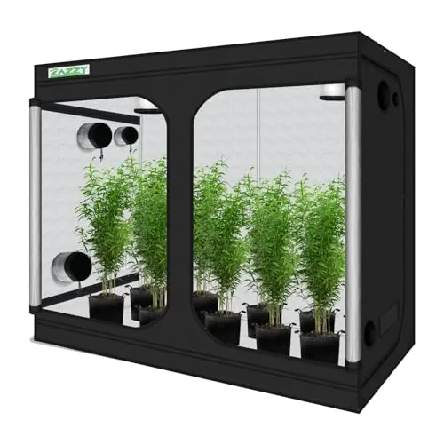 Zazzy 8x4 Grow Tent 600D Mylar 96x48x78 Inch