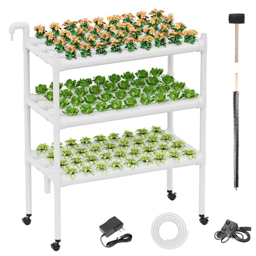 SPECILITE 3-Tier 108-Site Wheeled Hydroponic Tower