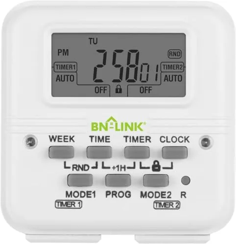 BN-LINK 7-Day Digital Timer Dual Independent Outlets