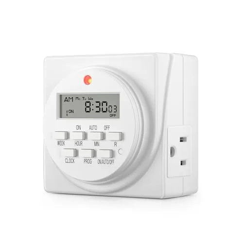 BN-LINK Dual Outlet 7-Day Digital Timer 15A ETL