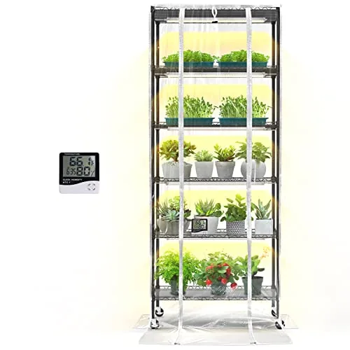 Bstrip 6-Tier Indoor Greenhouse with 5x 150W Grow Lights