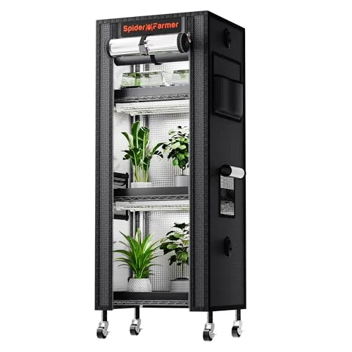 Spider Farmer 4-Tier Grow Rack with 6x 9W LED Lights