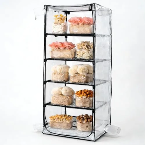 GROWORLD Martha Mushroom Grow Tent 5-Shelf 63in