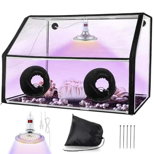 Meonum 30x20x20" Mushroom Grow Tent and LED Kit