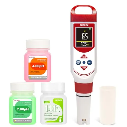 GIDIGI 4-in-1 pH EC TDS Meter Color Screen