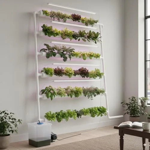 SXXZYAZJ 36-Slot NFT Wall-Mounted Hydroponic Kit