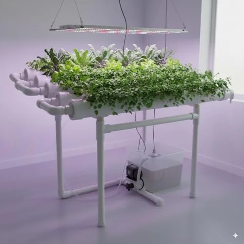SXXZYAZJ 36-Slot NFT Wall-Mounted Hydroponic Grow Kit