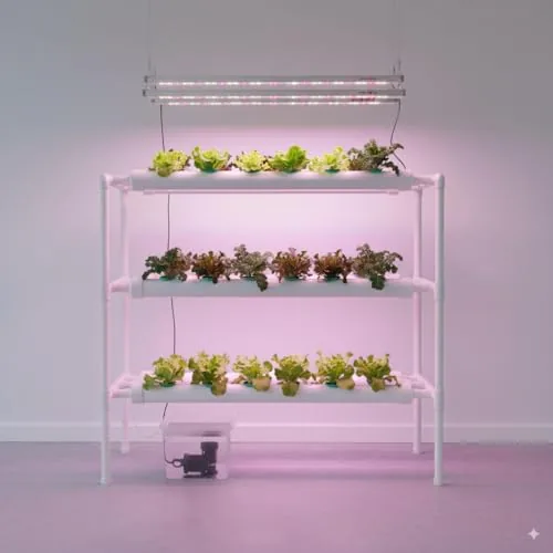 SXXZYAZJ 36-Slot Wall-Mounted NFT Hydroponic Grow Kit