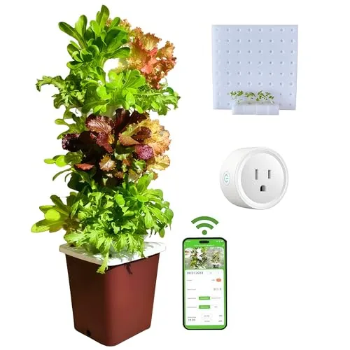 LnzyGarden 35-Pod 7-Layer Vertical Hydroponic Tower