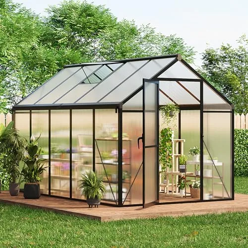 IDEALHOUSE 6x10 FT Polycarbonate Walk-In Greenhouse