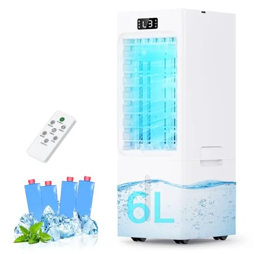 OEARE 6L Evaporative Swamp Cooler with Ice Packs