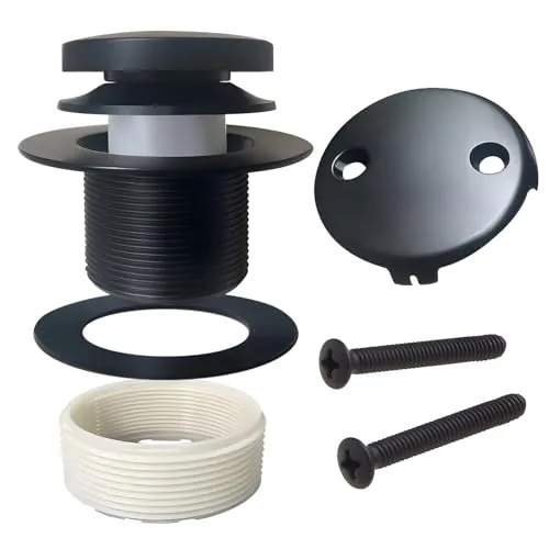 BAISASY Matte Black Tip-Toe Tub Drain and Overflow Kit