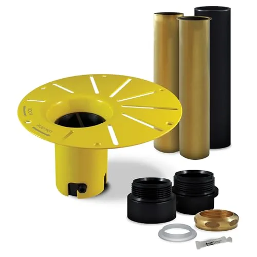 Drop-In Drain Kit Freestanding Tub Black ABS Brass