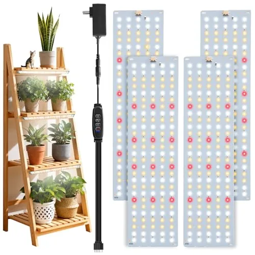 PlantaPulse 540-LED Full Spectrum Panel Grow Light 4-Pack