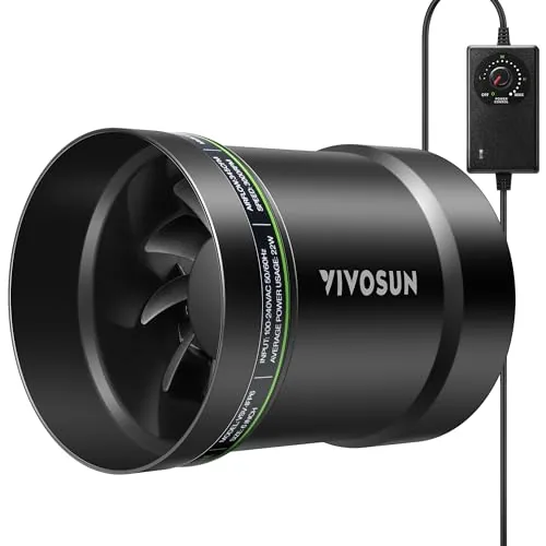 VIVOSUN 6-Inch Inline Fan 345 CFM with Speed Controller