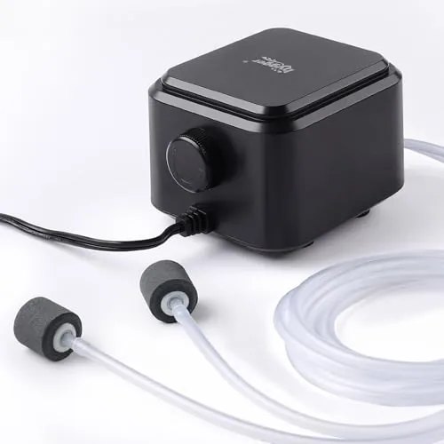 hygger Aquarium Air Pump Ultra-Silent Dual Outlet 3.5W