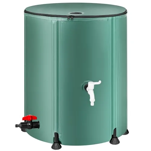 Laspeiraux 53-Gallon Collapsible Rain Barrel with Spigot
