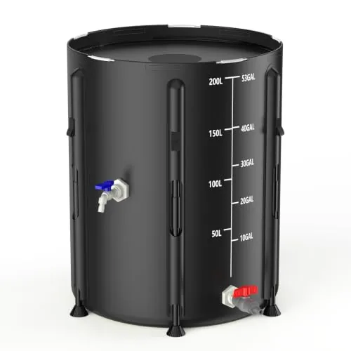 SKM 53-Gallon Collapsible Portable Rain Barrel with Spigot