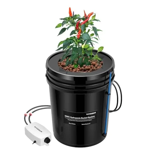 VIVOSUN DWC 5-Gallon Deep Water Culture with Top Drip