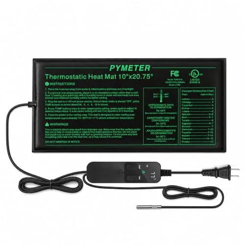 Pymeter 10x20.75in Seed Mat with PID Thermostat and Timer