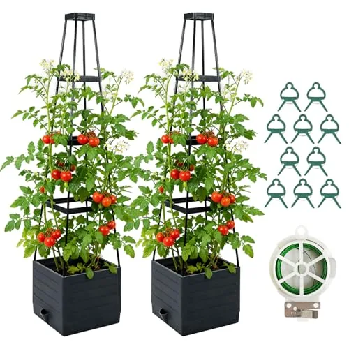 Monirsen 57in Self-Watering Raised Bed with Trellis 2-Pack